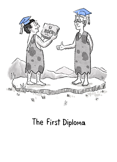 First Diploma Funny Ecard Cover