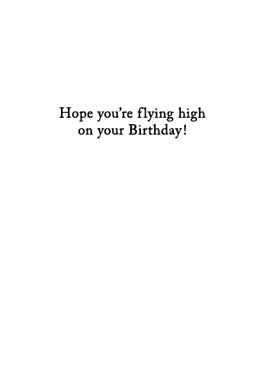 First Flight Birthday Card Inside