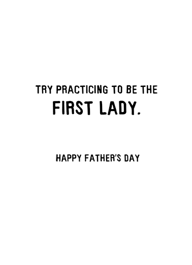 First Lady Clinton FD Father's Day Ecard Inside