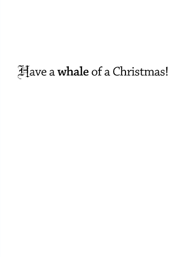 First Narwhal 5x7 greeting Card Inside