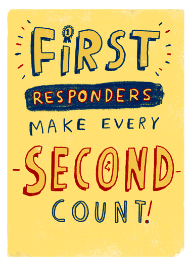 First Responders Business Greeting Card Cover