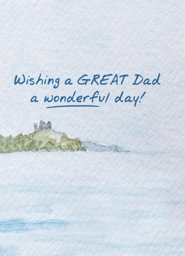 Fishing Watercolor Heartfelt Card Inside