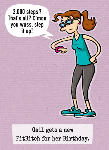 FitBitch Cartoons Card Cover