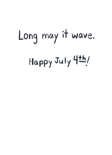 Flag Wave Summer Fun Card Inside