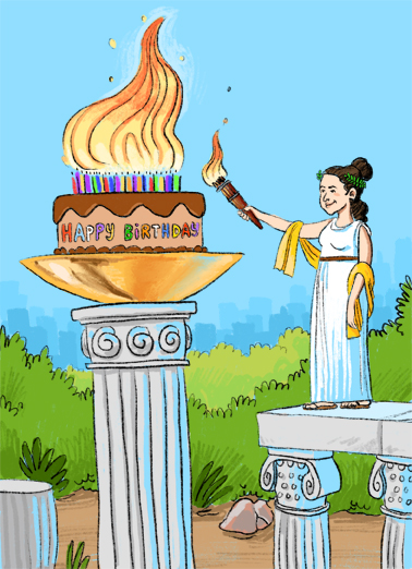 Flames Begin Cartoons Ecard Cover