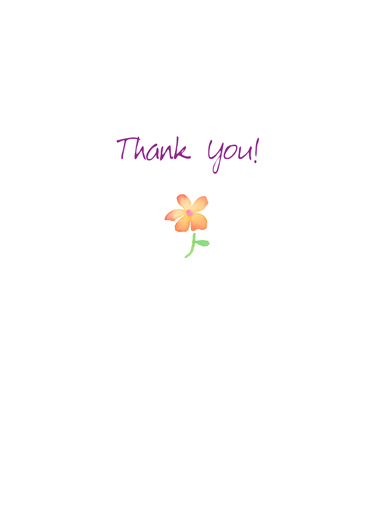 Floral Bouquet Thank You Card Inside