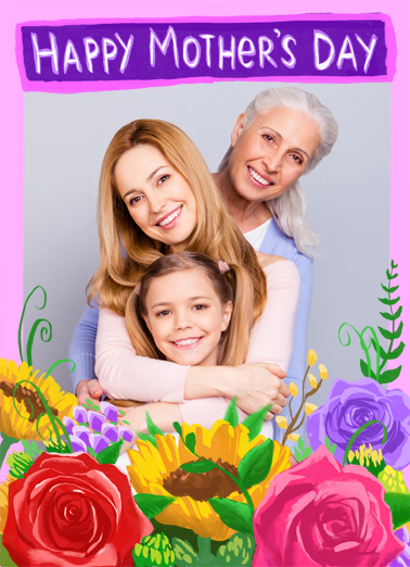 Floral Mother's Day - Funny Add Your Photo Card to personalize and send.