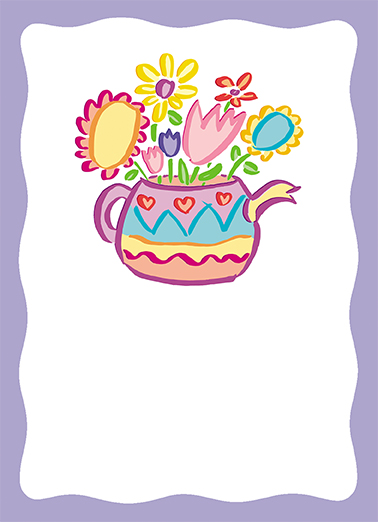 Floral Teapot  Card Cover