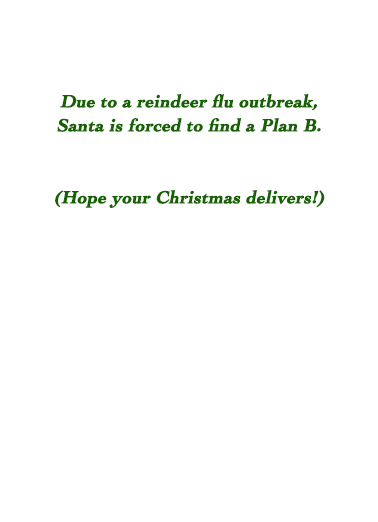 Flu Outbreak Santa Ecard Inside