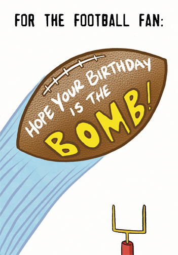 Football Fan Birthday Card Cover