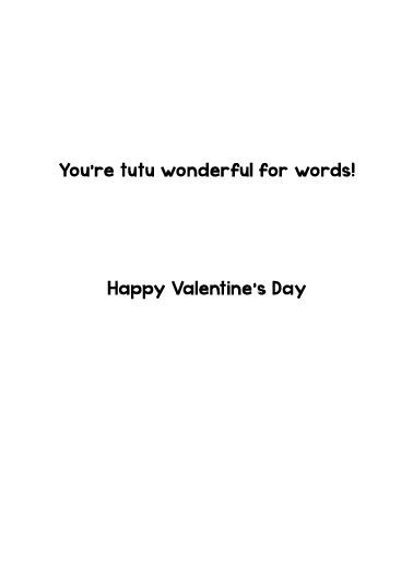 For Words VAL Valentine's Day Card Inside