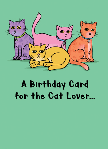 For the Cat Lover Illustration Ecard Cover