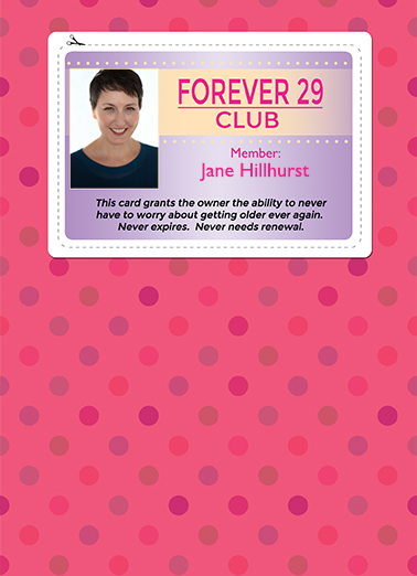 Forever 29 Aging Ecard Cover