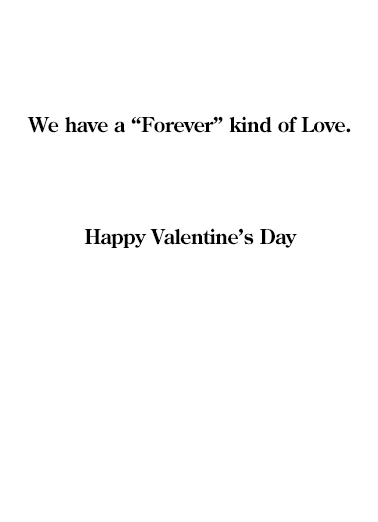 Forever Love Valentine's Day Card Inside