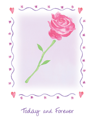 Forever Rose One from the Heart Card Cover