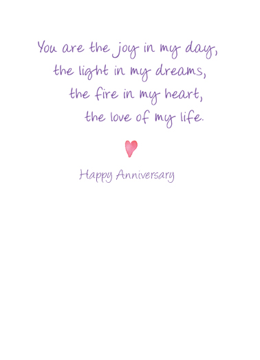 Forever Rose Anniversary Card Inside