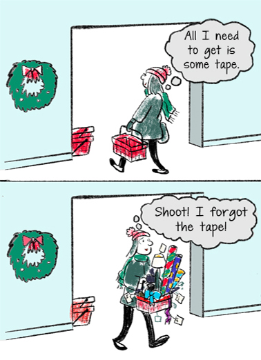 Forgot Tape Christmas Card Cover