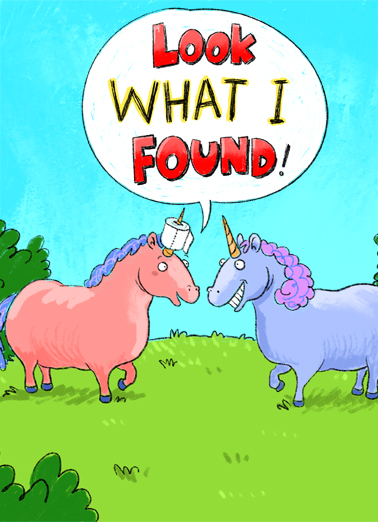 Found Unicorn  Ecard Cover