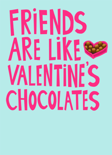 Friends Like Valentine Chocolates VAL Valentine's Day Ecard Cover