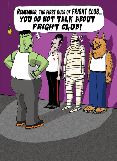 Fright Club 5x7 greeting Card Cover