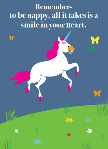 Frolicking Unicorn Unicorn Ecard Cover