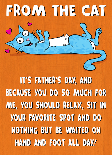 From the Cat Dad Funny Card Cover