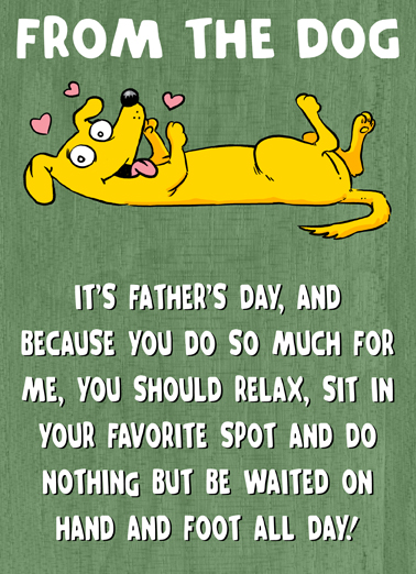 From the Dog Dad For Any Dad Card Cover