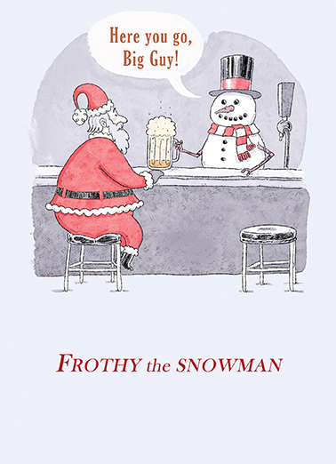 Frothy the Snowman Drinking Card Cover