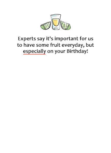 Fruit Everyday Summer Birthday Card Inside