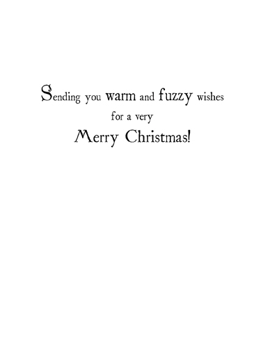 Fuzzy XMAS Christmas Card Inside