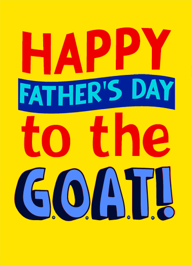 GOAT Dad From Daughter Card Cover