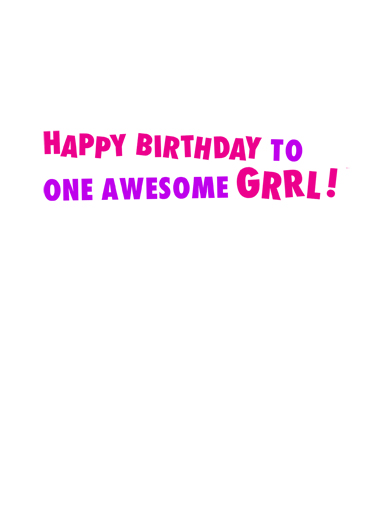 GRRL Power Birthday Card Inside