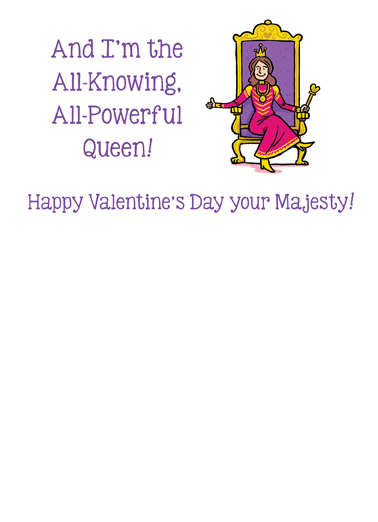 Gallant Husband Valentine's Day Ecard Inside