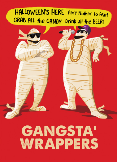 Gangsta Wrappers Halloween Card Cover