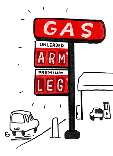 Gas Arm Leg Birthday Ecard Cover