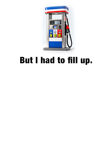 Gas Fill Up  Card Inside