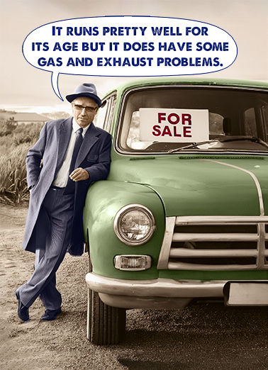 Gas Reminded Birthday Card Cover