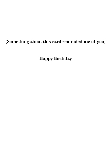 Gas Reminded Birthday Card Inside