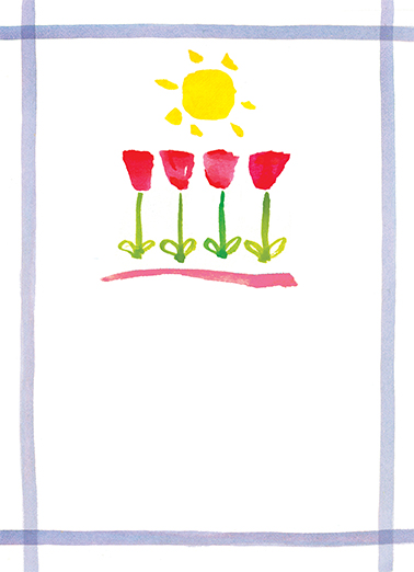 Get Well Tulips  Card Cover