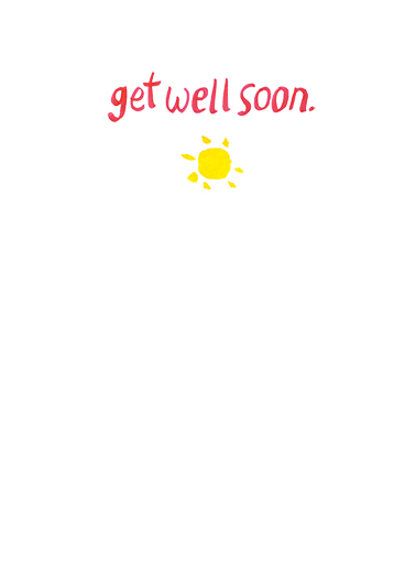 Get Well Tulips 5x7 greeting Ecard Inside