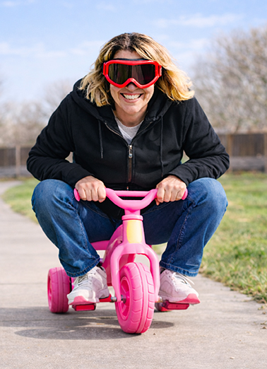 Getting Older Pink Bike  Card Cover