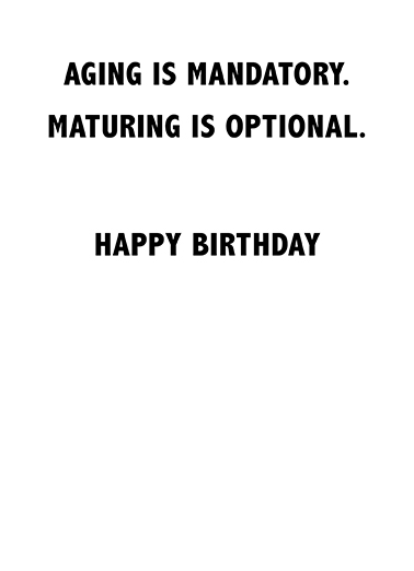 Getting Older Pink Bike  Card Inside