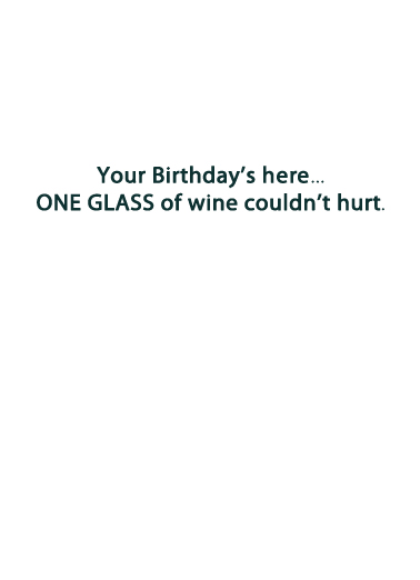 Giant Glass Drinking Ecard Inside