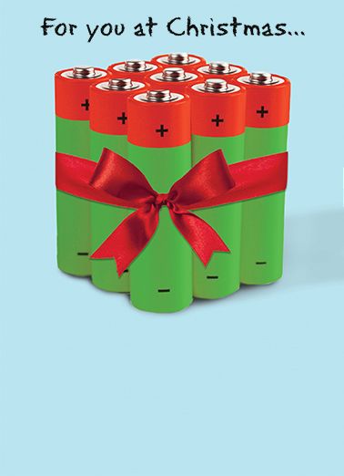 Gift Not Included Batteries Christmas Card Cover