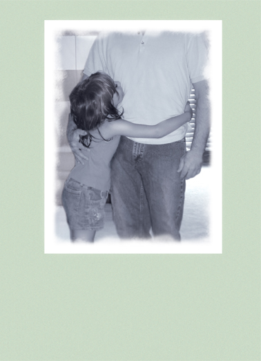Girl Hugging Father's Day Card Cover