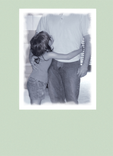 Girl Hugging For Dad Card Cover