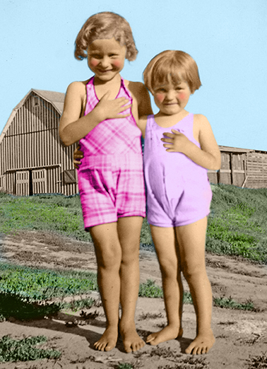 Girls Cover Hearts  Card Cover