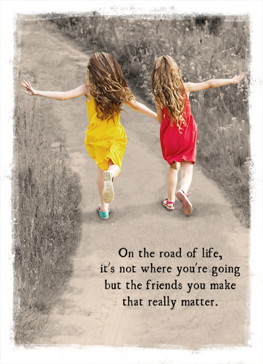 Girls Running Fabulous Friends Ecard Cover