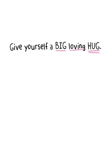 Give Yourself Hug Social Distancing Ecard Inside