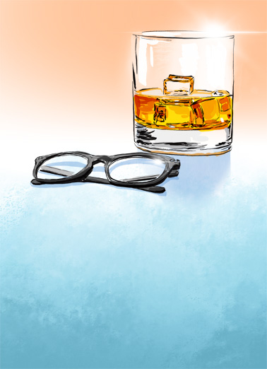Glasses Drinking Card Cover